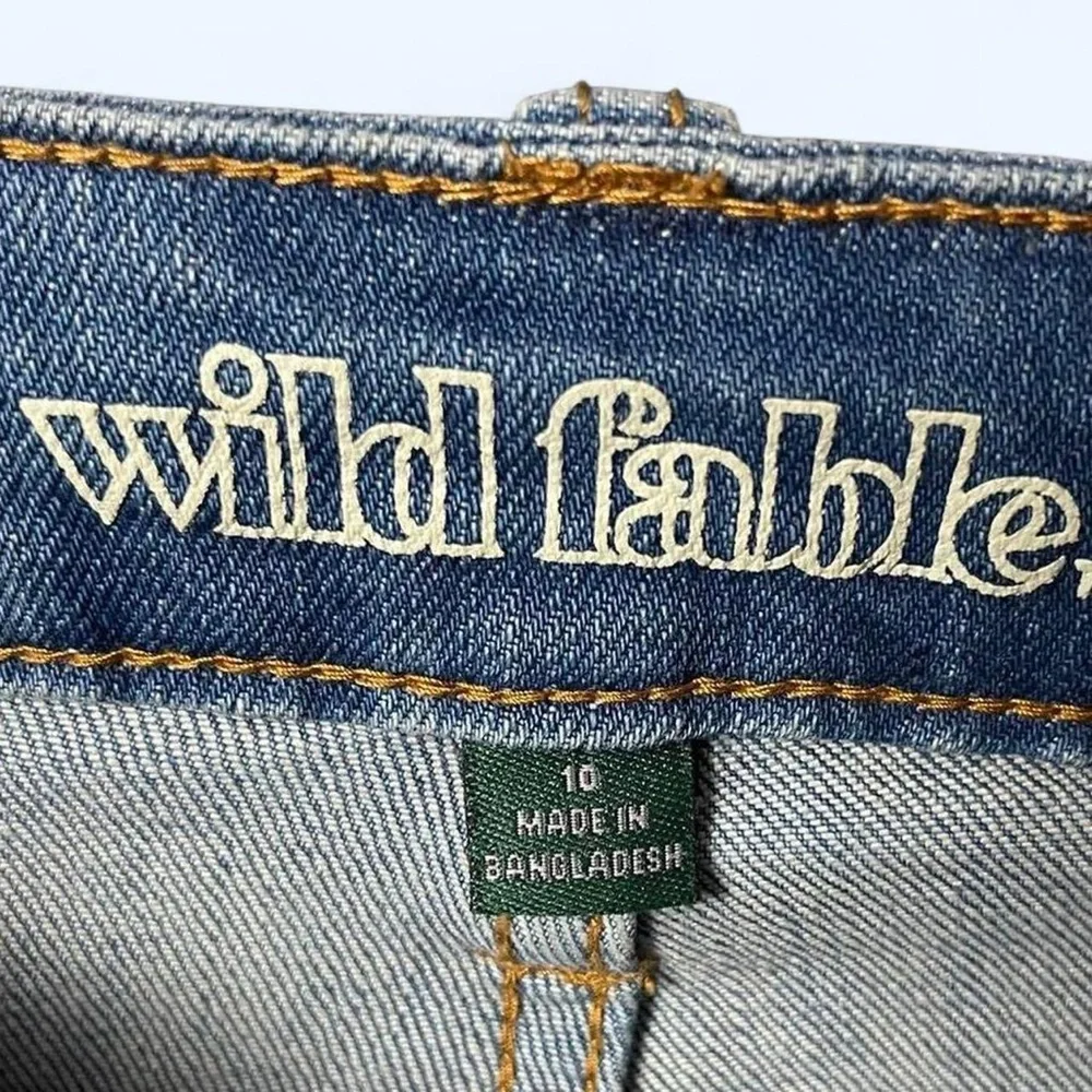 Blue Straight Leg Mom Jeans Wild Fable - Picture 3 of 3